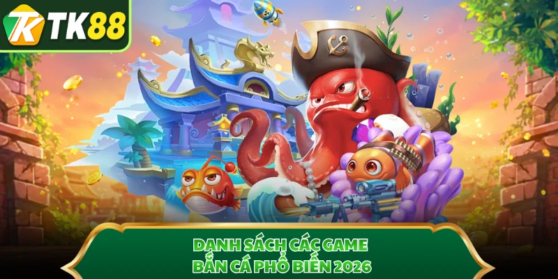 Danh sách các game bắn cá phổ biến 2026